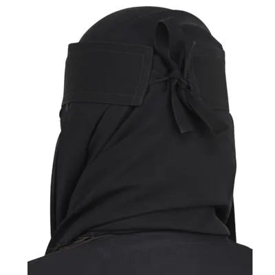 Premium Saudi Niqab with Buckram Headband | Black | 12.5 x 13 Inches | Lightweight, Adjustable, Face Veil for Everyday Wear, Prayer, Travel, and Special Occasions | Modest Fashion Niqab for Women