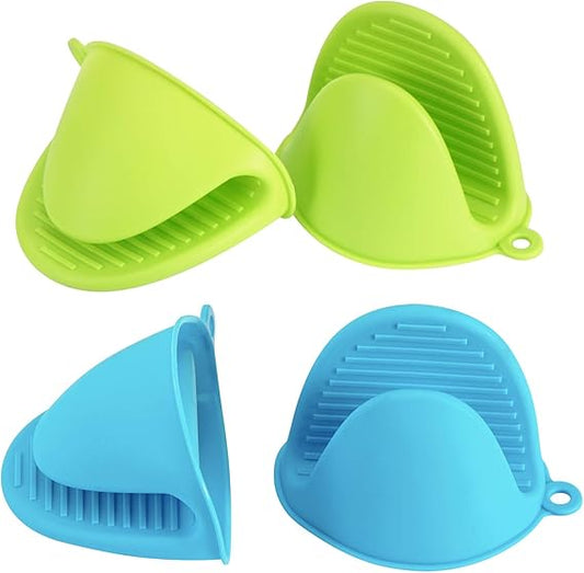 pair of Silicone Oven Mitts Heat Resistant, Silicone Potholders for Kitchen, Mini Rubber Oven Glove Kitchen Mittens, Cute Cooking Mitts (multicolor)free home delivery