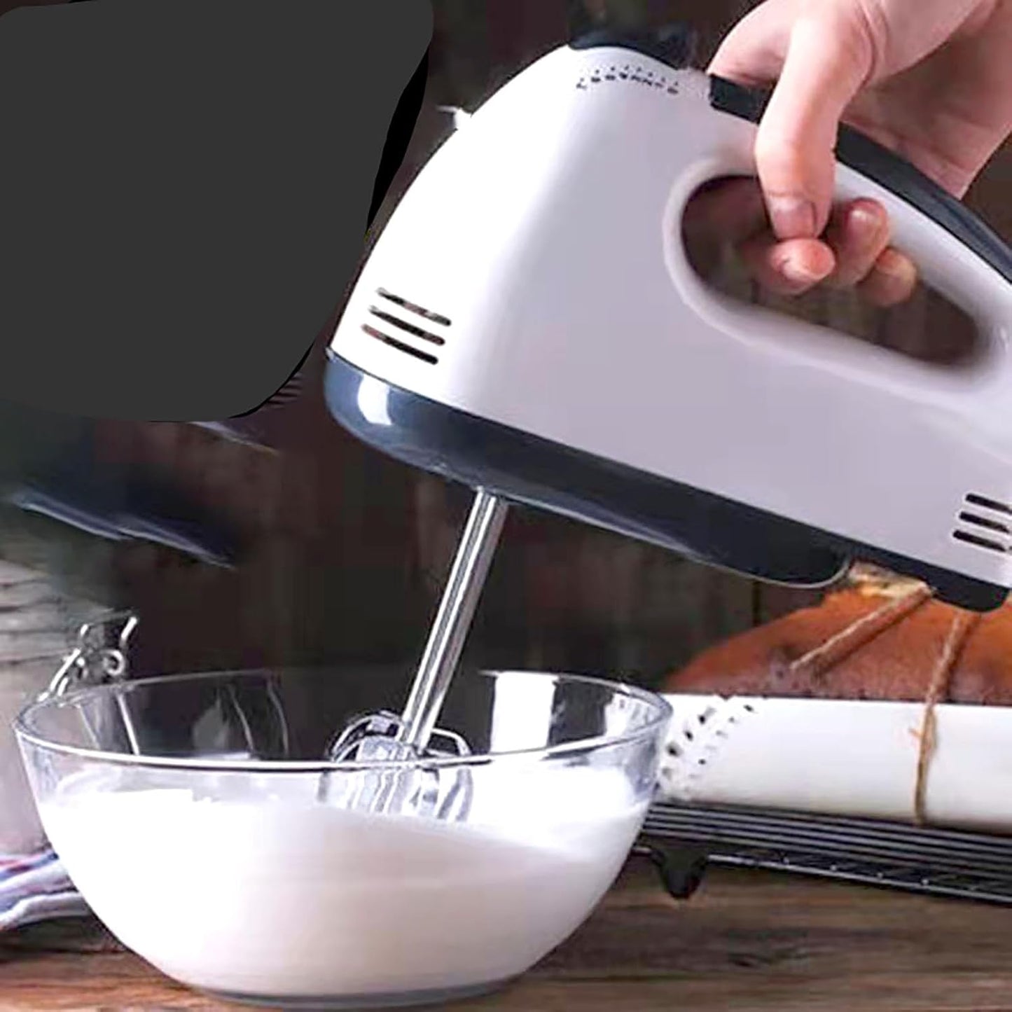 Electric Hand Mixer, 7 Speed Egg and Flour Automatic Mixing with Whisk for Cooking of Bread, Cake (free home delivery)