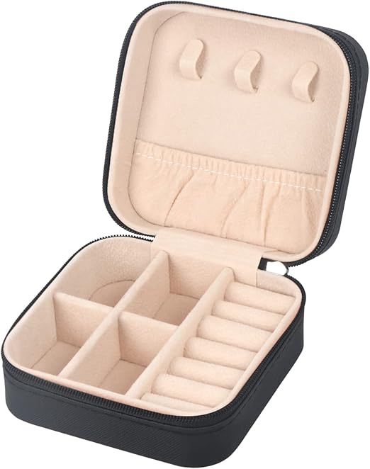 Jewelry Case Small Jewelry Box Jewelry Organizer Storage Case Portable PU Leather Mini Jewelry Travel Case for Girls Womens Earring, Necklace, Rings,Bracelets
