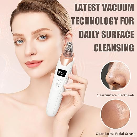 Blackhead Remover Pore Vacuum,Facial Pore Cleaner-3 Suction Power,USB Rechargeable Blackhead Vacuum Kit Electric Pore Vacuum Tool for Ad(free home delivery)