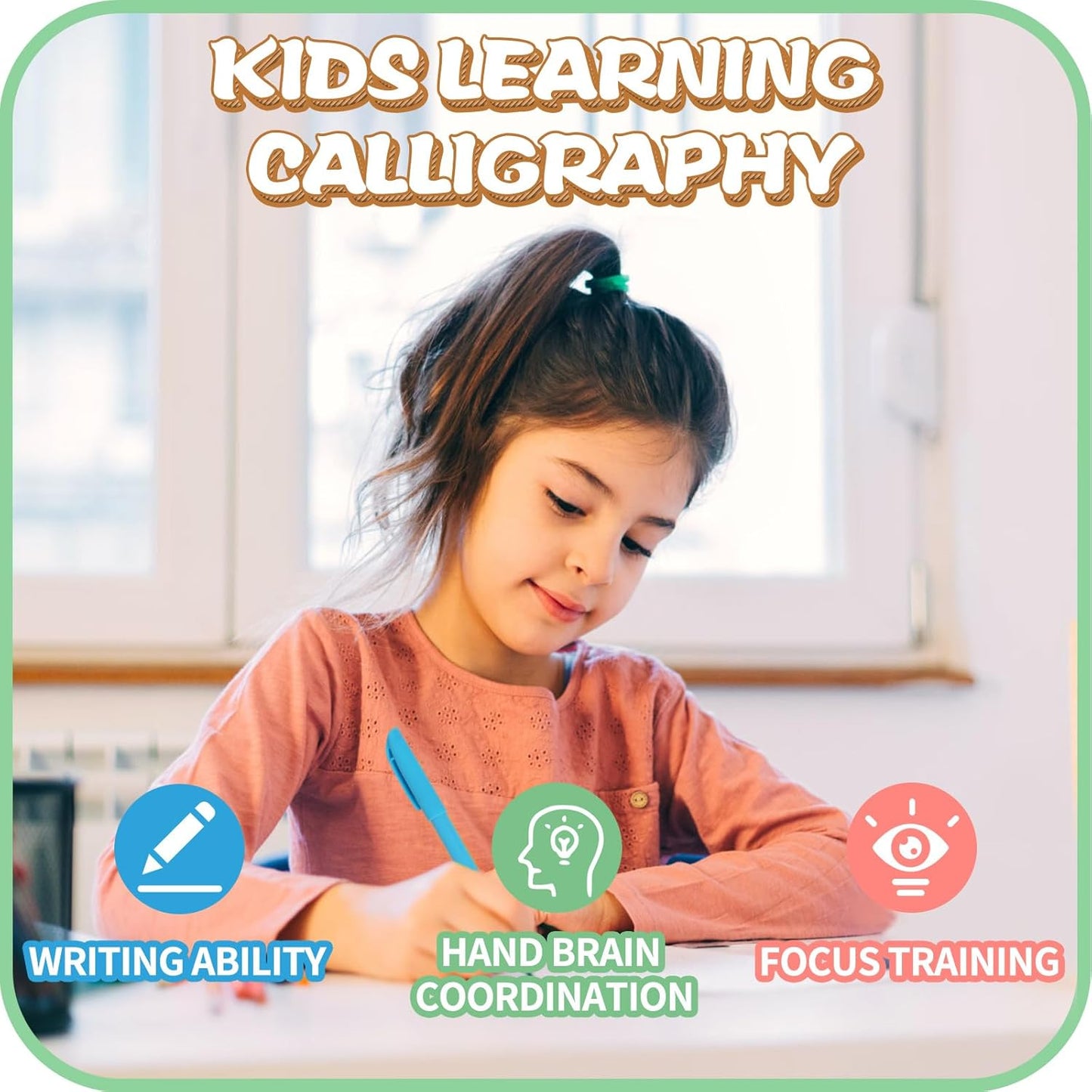 Magic Practice Copybook, Reusable Writing Practice Book, for Preschool Kids Age 3-8 Calligraphy 9.44in×6.29in(4 Books with Pens)free home delivery
