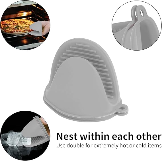 pair of Silicone Oven Mitts Heat Resistant, Silicone Potholders for Kitchen, Mini Rubber Oven Glove Kitchen Mittens, Cute Cooking Mitts (multicolor)free home delivery