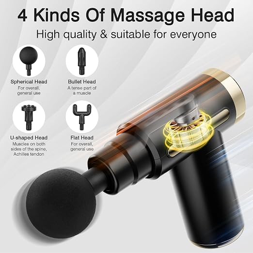 Massage Gun, Small Travel Tool, Massage Gun Deep Tissue,Percussion Handheld Portable Muscle Massager Tool for Full Body Pain Relief, Ideal Gifts for Men, Women(Black)free delivery