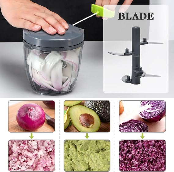 Manual Food Processors & Chopper with Cover and Handle, Manual Onion Chopper (free shipping)