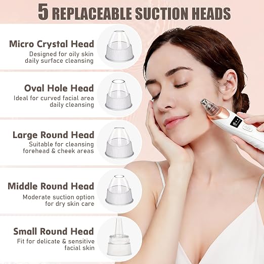 Blackhead Remover Pore Vacuum,Facial Pore Cleaner-3 Suction Power,USB Rechargeable Blackhead Vacuum Kit Electric Pore Vacuum Tool for Ad(free home delivery)