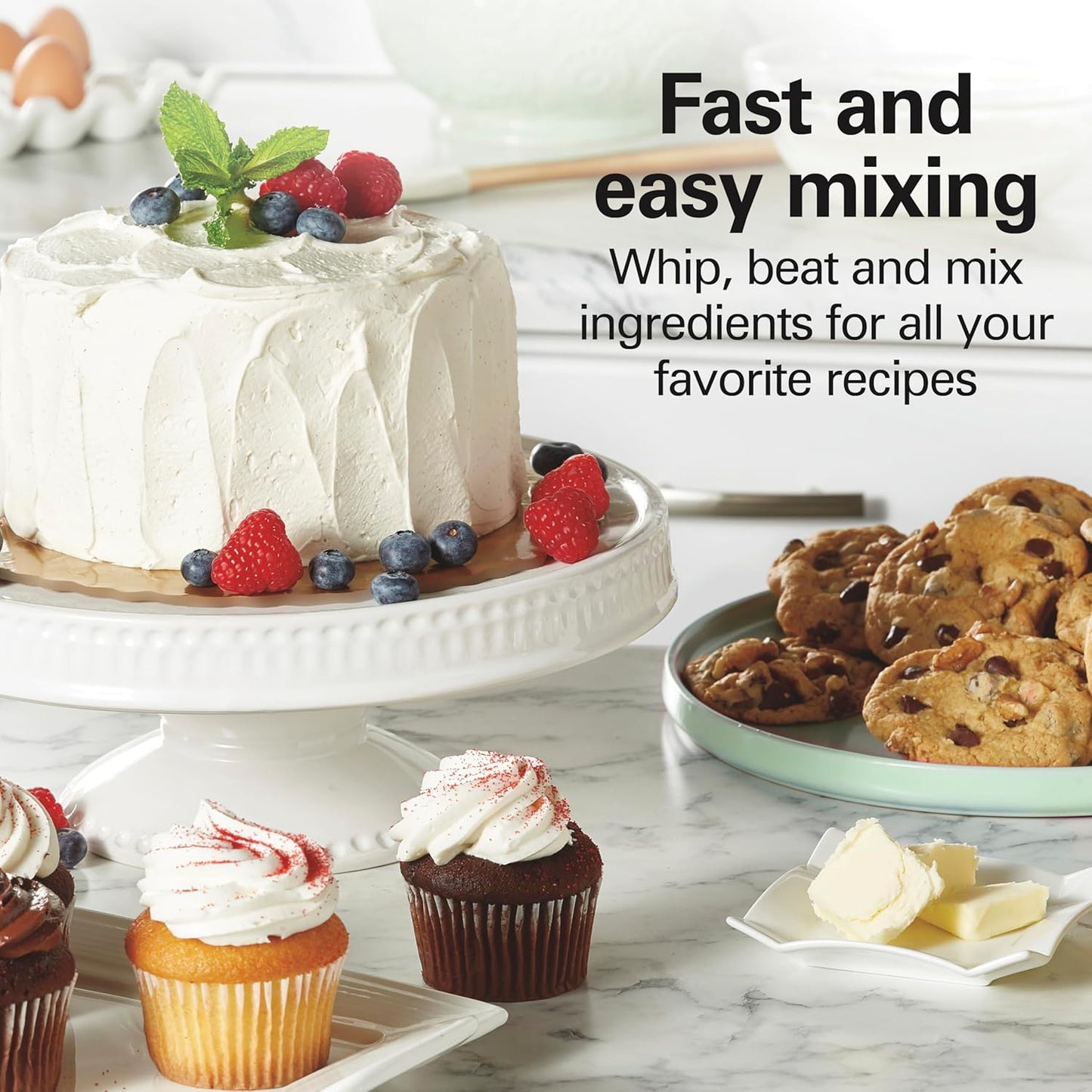 Electric Hand Mixer, 7 Speed Egg and Flour Automatic Mixing with Whisk for Cooking of Bread, Cake (free home delivery)