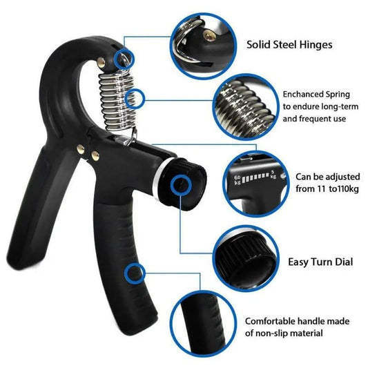 Grip Strength Trainer, Hand Grip Exerciser Strengthener with Adjustable Resistance 11-132 Lbs (5-60kg), Forearm Strengthener, Hand Exerciser for Muscle Building and Injury Recover 1 PACK
