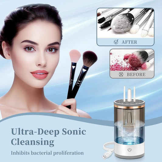 3 In 1 Electric Makeup Brush Cleaner Machine,Automatic Makeup Brush Cleaner Electric,Cleaning Tool,Cosmetic Brushes Cleaners,For Deep Cleaning