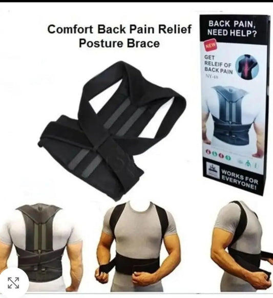 Posture Corrector for Women and Men Upgraded Back Brace, Adjustable Full Back for Upper and Lower Back Pain Relief, Shoulder Straightener for Hunchback, Scoliosis, Lumbar, Spine (Black)