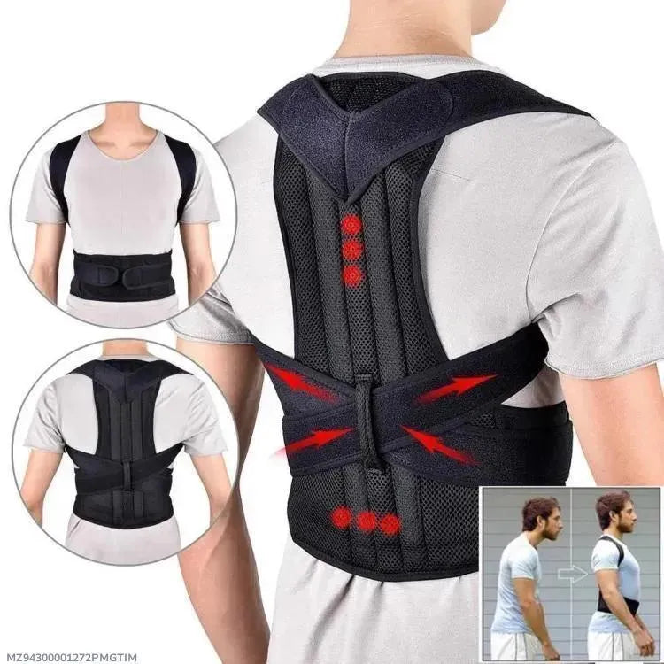 Posture Corrector for Women and Men Upgraded Back Brace, Adjustable Full Back for Upper and Lower Back Pain Relief, Shoulder Straightener for Hunchback, Scoliosis, Lumbar, Spine (Black)